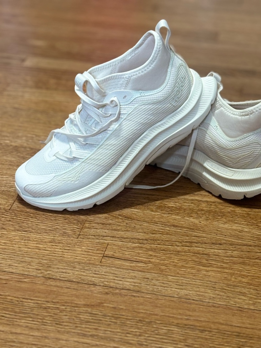 New Hoka One One Women's All-White Cushioned Running Sneakers